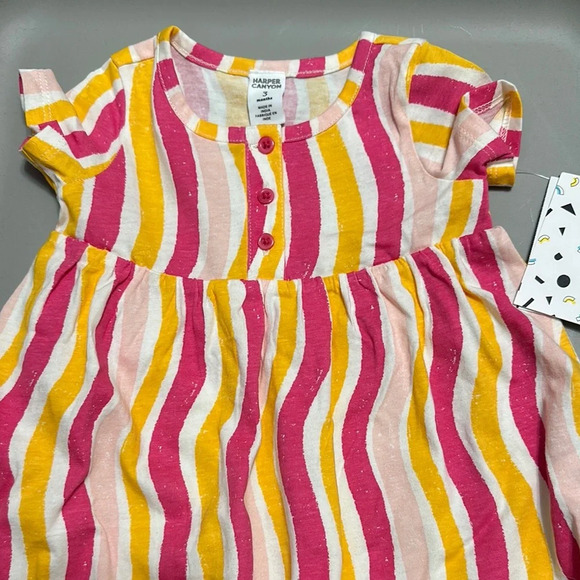 Harper‎ Canyon  Pink and Yellow Striped Dress - Picture 1 of 1